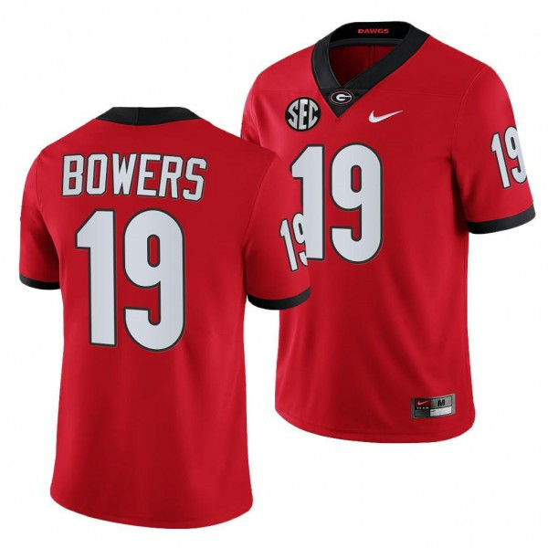 Men’s Georgia Bulldogs #19 Brock Bowers Red College Football Stitched Jersey Men’s Georgia Bulldogs #19 Brock Bowers Red College Football Stitched Jersey