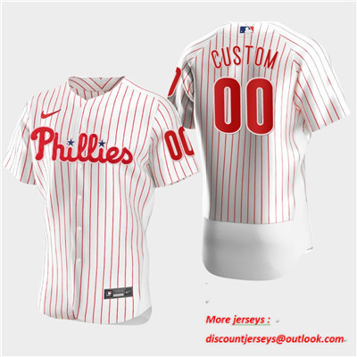 Men's Custom Philadelphia Phillies Custom Nike White Flexbase Jersey