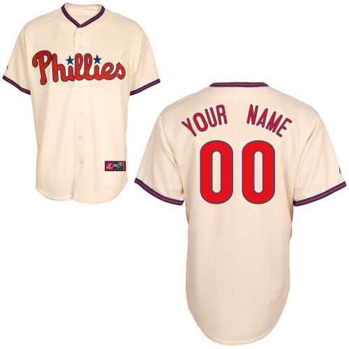 Philadelphia Phillies Cream Man Custom Jerseys
