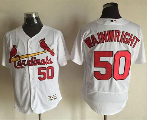 Cardinals #50 Adam Wainwright White Flexbase Authentic Collection Stitched MLB Jersey Cardinals #50 Adam Wainwright White Flexbase Authentic Collection Stitched MLB Jersey