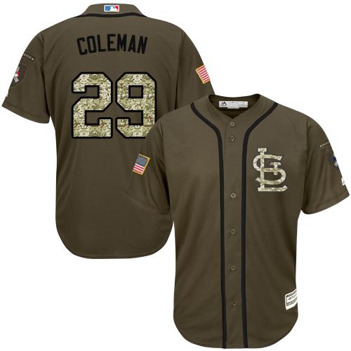 Cardinals #29 Vince Coleman Green Salute to Service Stitched MLB Jersey Cardinals #29 Vince Coleman Green Salute to Service Stitched MLB Jersey
