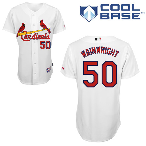 St.Louis Cardinals #50 Wainwright White Baseball Jersey