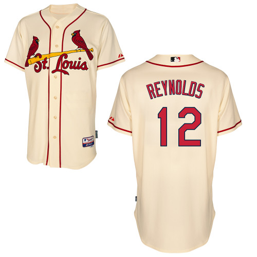 St.Louis Cardinals #12 Reynolds Beige Baseball Jersey