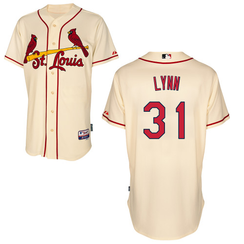 St.Louis Cardinals #31 Lynn Beige Baseball Jersey