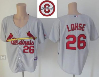 St.Louis Cardinals 26 Kyle Lohse Grey Cool Base MLB Jersey 6# Patch St.Louis Cardinals 26 Kyle Lohse Grey Cool Base MLB Jersey 6# Patch