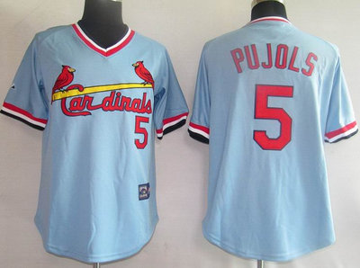 MLB Jerseys St Louis Cardinals 5# pujols LT Blue