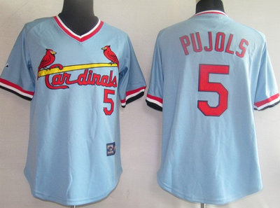 MLB Jerseys St.Louis Cardinals 5# pujols LT Blue
