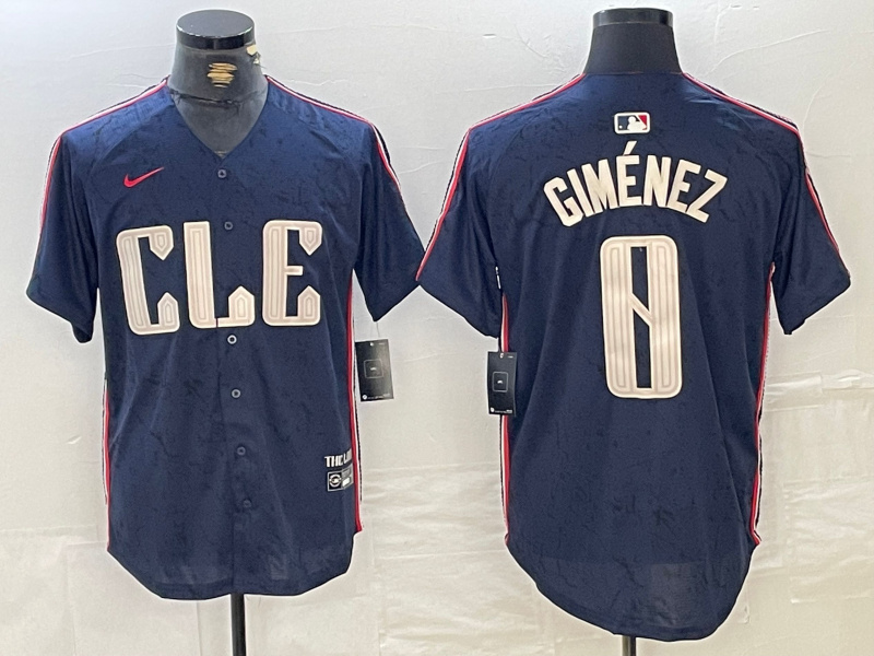 Men's Cleveland Guardians #0 Andrés Giménez Navy 2024 City Connect Limited Stitched jerseys Men's Cleveland Guardians #0 Andrés Giménez Navy 2024 City Connect Limited Stitched jerseys