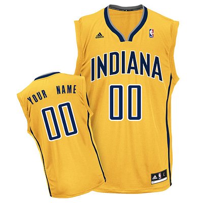 Pacers Personalized Authentic Yellow Jersey (S-5XL)
