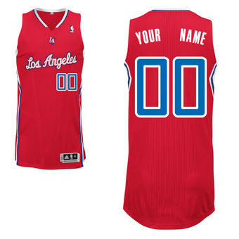 Men's LA Clippers Red Custom Authentic Jersey