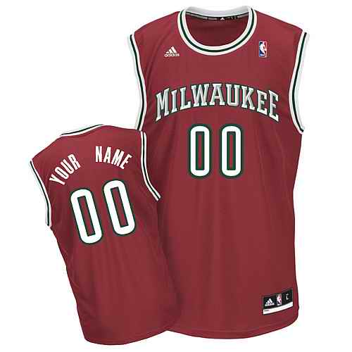 Milwaukee Bucks Custom Red Alternate Jersey