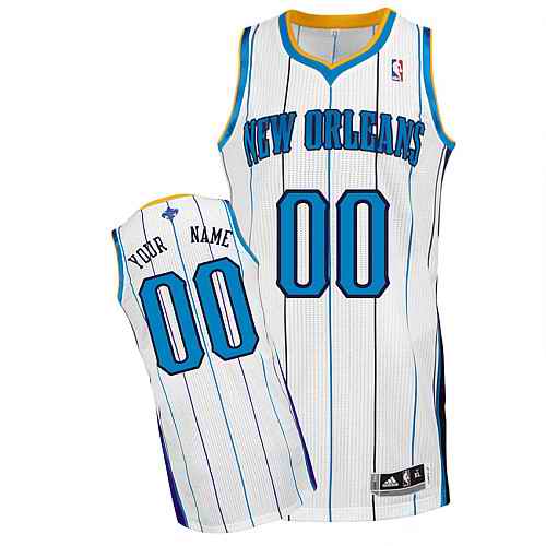 New Orleans Hornets Custom White Home Jersey New Orleans Hornets Custom White Home Jersey