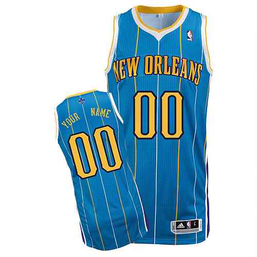 New Orleans Hornets Custom Blue Road Jersey New Orleans Hornets Custom Blue Road Jersey