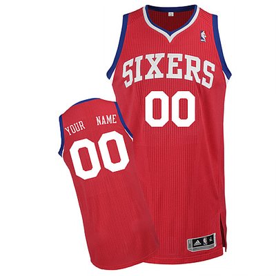76ers Personalized Authentic Red Jersey (S-5XL)
