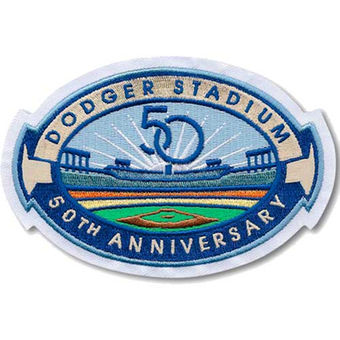 Los Angeles Dodgers Dodger Stadium 50th Anniversary Collectible stiched Patch