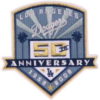 Los Angeles Dodgers 50th Anniversary and Commemorative stiched Patch