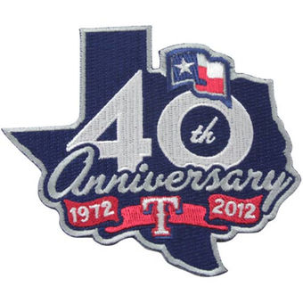 Texas Rangers 40th Anniversary Embroidered Collectible stiched Patch