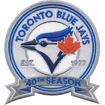 Toronto Blue Jays 40th Anniversary & Commemorative stiched Patch