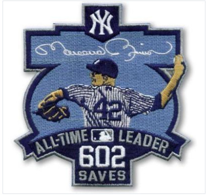 Stitched New York Yankees 42 Mariano Rivera 602 Saves Jersey Patch