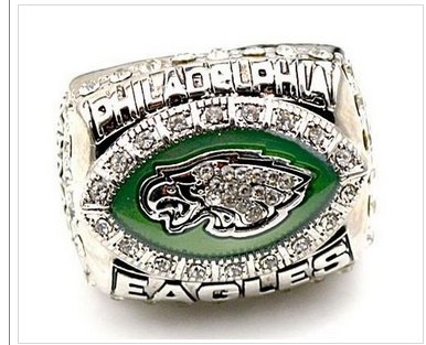 NFL Philadelphia Eagles World Champions Silver Ring