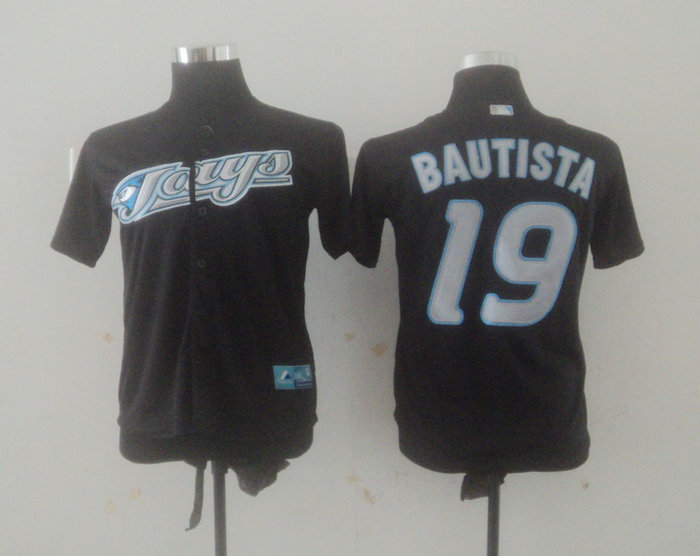 Kids MLB Toronto Blue Jays 19 Jose Bautista Black