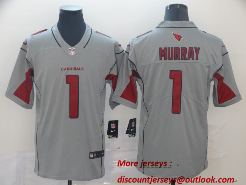 Nike Cardinals 1 Kyler Murray Silver Inverted Legend Jersey Nike Cardinals 1 Kyler Murray Silver Inverted Legend Jersey