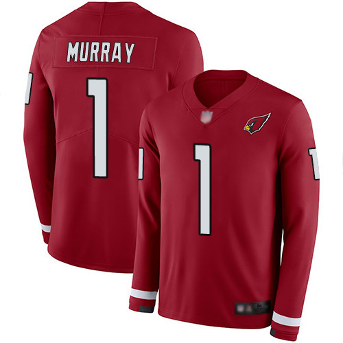 Cardinals #1 Kyler Murray Red Team Color Men's Stitched Football Limited Therma Long Sleeve Jersey Cardinals #1 Kyler Murray Red Team Color Men's Stitched Football Limited Therma Long Sleeve Jersey