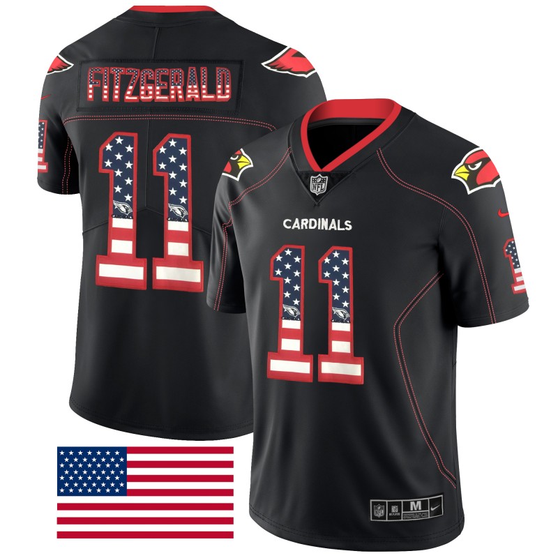 NEW Arizona Cardinals #11 Larry Fitzgerald Black NFL Elite USA Flag Fashion Jersey NEW Arizona Cardinals #11 Larry Fitzgerald Black NFL Elite USA Flag Fashion Jersey