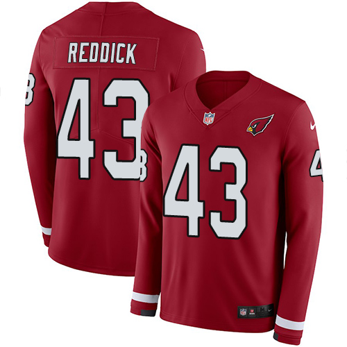 Nike Cardinals #43 Haason Reddick Red Team Color Men's Stitched NFL Limited Therma Long Sleeve Jersey Nike Cardinals #43 Haason Reddick Red Team Color Men's Stitched NFL Limited Therma Long Sleeve Jersey