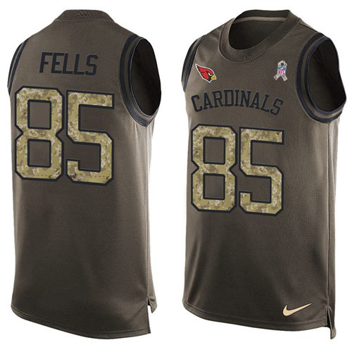 Nike Cardinals #85 Darren Fells Green Men's Stitched NFL Limited Salute To Service Tank Top Jersey Nike Cardinals #85 Darren Fells Green Men's Stitched NFL Limited Salute To Service Tank Top Jersey