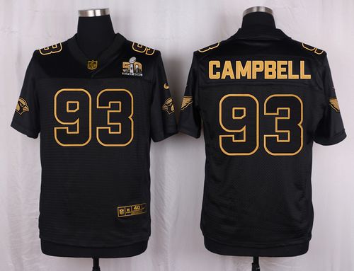 Nike Cardinals #93 Calais Campbell Pro Line Black Gold Collection Men's Stitched NFL Elite Jersey Nike Cardinals #93 Calais Campbell Pro Line Black Gold Collection Men's Stitched NFL Elite Jersey