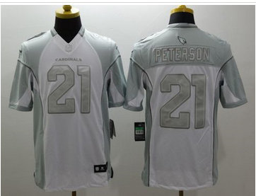 Nike Arizona Cardinals #21 Patrick Peterson White Men's Stitched NFL Limited Platinum Jersey Nike Arizona Cardinals #21 Patrick Peterson White Men's Stitched NFL Limited Platinum Jersey