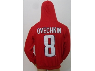 nhl jerseys washington capitals #8 ovechkin red(pullover hooded sweatshirt)(ccm)