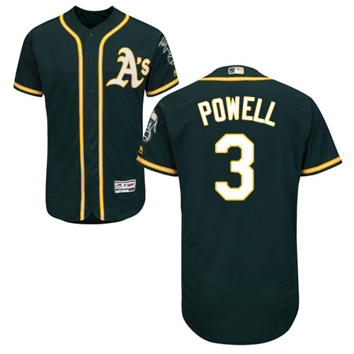 Athletics #3 Boog Powell Green Flexbase Authentic Collection Stitched Baseball Jersey Athletics #3 Boog Powell Green Flexbase Authentic Collection Stitched Baseball Jersey