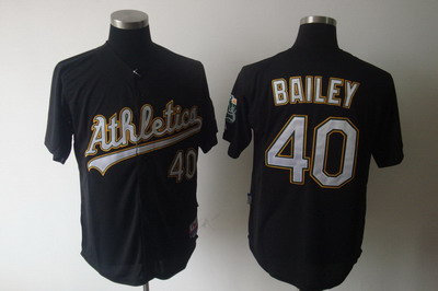 MLB Jerseys Oakland Athletics 40 Bailey Black Cool Base