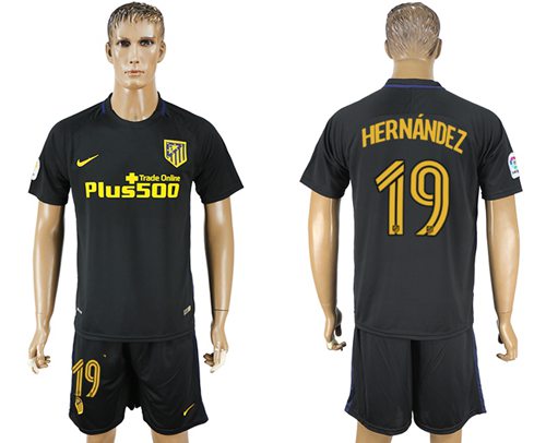 Atletico Madrid #19 Hernandez Away Soccer Club Jersey