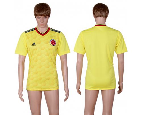 Colombia Blank Home Soccer Country Jersey