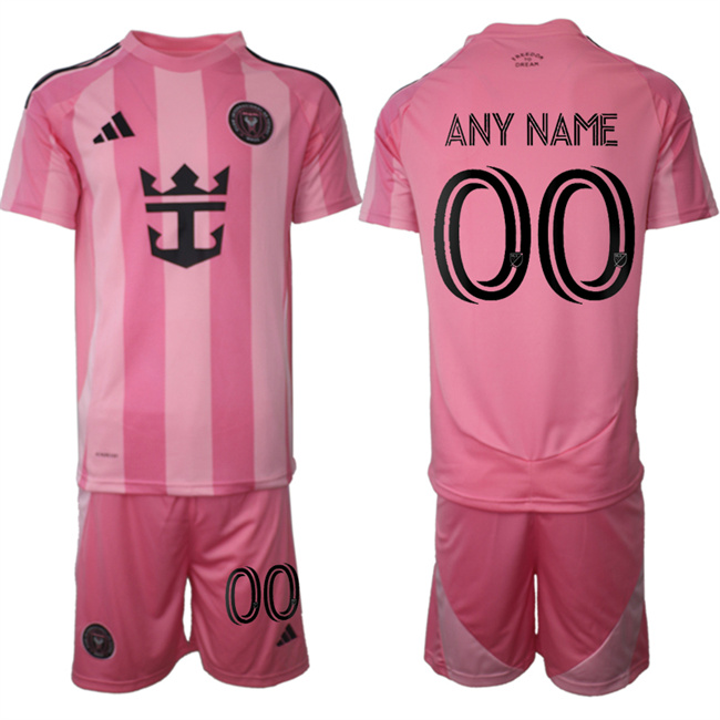 Men's Inter Miami CF Custom 25 26 Pink Home Soccer Jersey Suit Men's Inter Miami CF Custom 25 26 Pink Home Soccer Jersey Suit