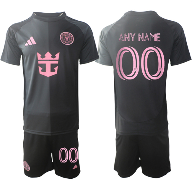 Men's Inter Miami CF Custom 2025 Black Away Soccer Jersey Suit Men's Inter Miami CF Custom 2025 Black Away Soccer Jersey Suit