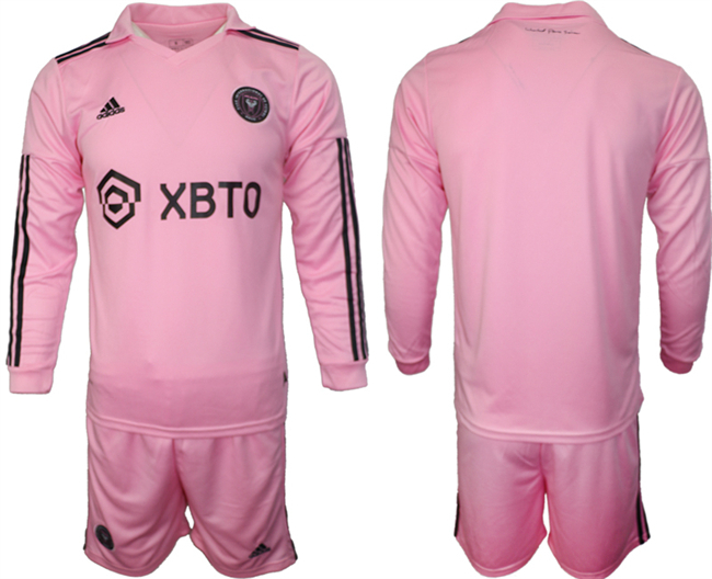 Men's Inter Miami CF Blank 2023 24 Pink Home Soccer Jersey Suit