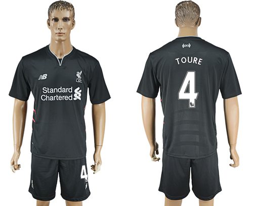 Liverpool #4 Toure Away Soccer Club Jersey