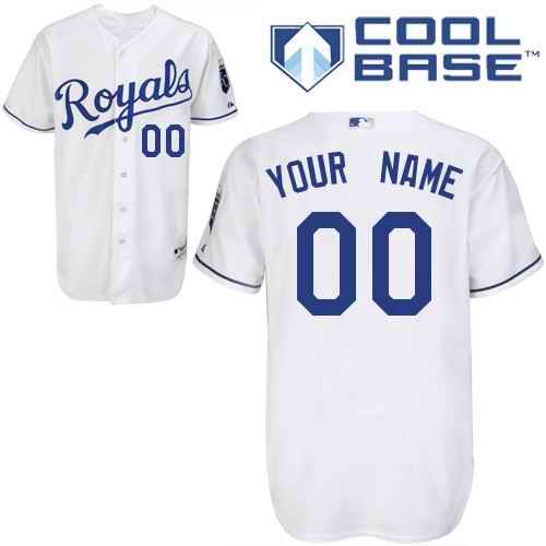 Kansas City Royals White Man Custom Jerseys