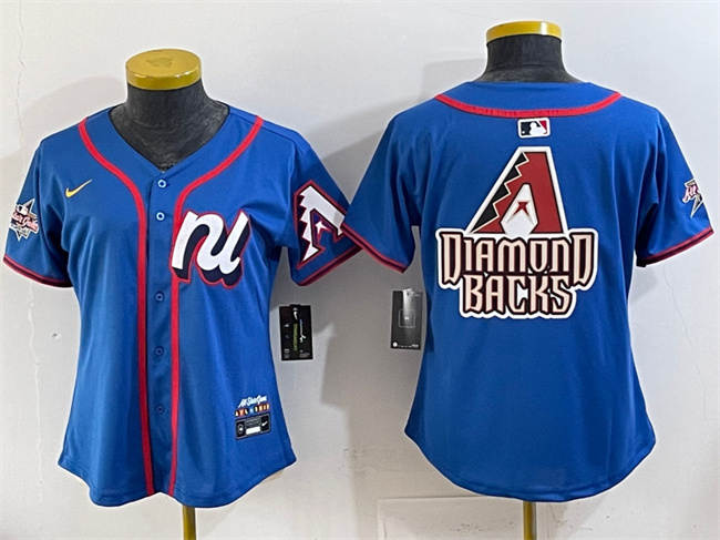 Women's National League Arizona Diamondbacks Team Big Logo Blue 2025 All-Star Edition Limited Stitched Baseball Jersey(Run Small)