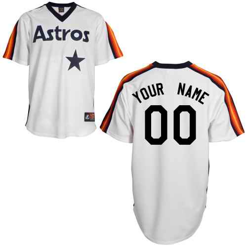 Houston Astros White Throwback Man Custom Jerseys