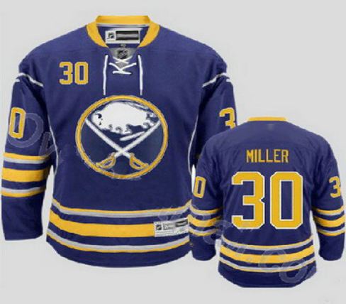 NHL Buffalo Sabres 30 Ryan Miller Stitched Blue Third Jerseys