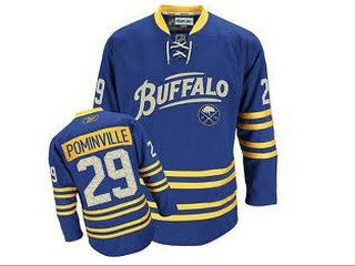NHL jerseys Buffalo Sabres 29# Pominville jerseys blue 3rd
