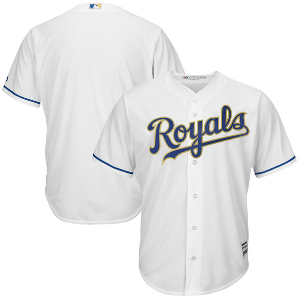 Kansas City Royals White Customized Youth MLB Jersey
