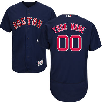 Men's Boston Red Sox Majestic Alternate Navy Flex Base Authentic Collection Custom Jersey Men's Boston Red Sox Majestic Alternate Navy Flex Base Authentic Collection Custom Jersey
