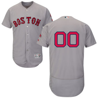 Men's Boston Red Sox Majestic Road Gray Flex Base Authentic Collection Custom Jersey Men's Boston Red Sox Majestic Road Gray Flex Base Authentic Collection Custom Jersey