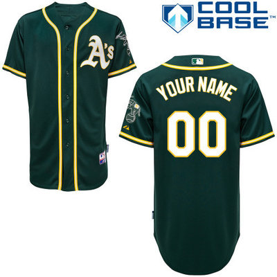 Athletics Green Customized Men Cool Base Jersey